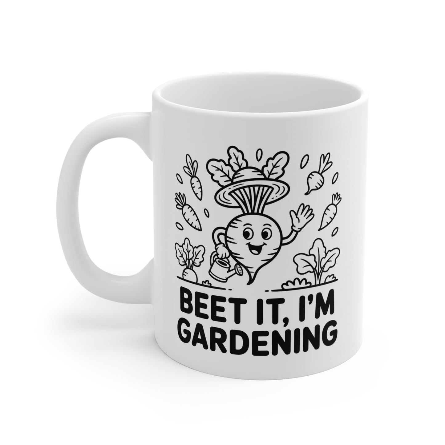 Beet It I'm Gardening Mug, Funny Plant Lover Gift, Potting Shed Decor, Gift for Gardeners
